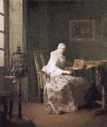 Jean Baptiste Simeon Chardin Birdie and woman Germany oil painting artist